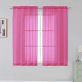 Simplebrand Rod Pocket Top Solid Voile Sheer Curtains by Simplebrand