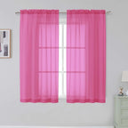 Simplebrand Rod Pocket Top Solid Voile Sheer Curtains by Simplebrand