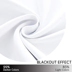 Yakamok Pure White Curtains 45 Inch Length, Grommet Top Small Window Drapes - Image 6