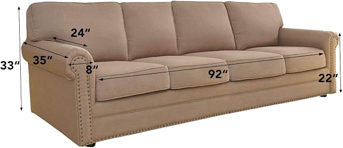 Easy-Going Stretch 4 Seater Sofa Slipcover 1-Piece Sofa Cover Furniture - Image 6