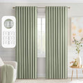 MIULEE Back Tab Sage Green Curtains 90 Inch Long 2 Panels Set by MIULEE