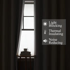 Estelar Textiler Beige and Greyish White Ombre Blackout Curtains 45 Inch Length - Image 3