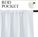 NICETOWN Greyish White Window Curtain Panels - Image 2
