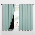 NICETOWN Aqua Blue 100% Blackout Lined Curtains, 2 Thick Layers Completely by NICETOWN