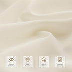 FMFUNCTEX Sheer Non-See-Through Butter Cream Curtains - Image 8