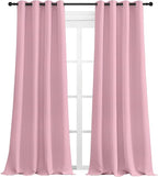 NICETOWN Crystal Pink Blackout Curtains 108" Long, 2 Pieces by NICETOWN