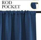 NICETOWN 2 Panels Blackout Curtains, Rod Pocket Thermal Insulated Curtains - Image 2