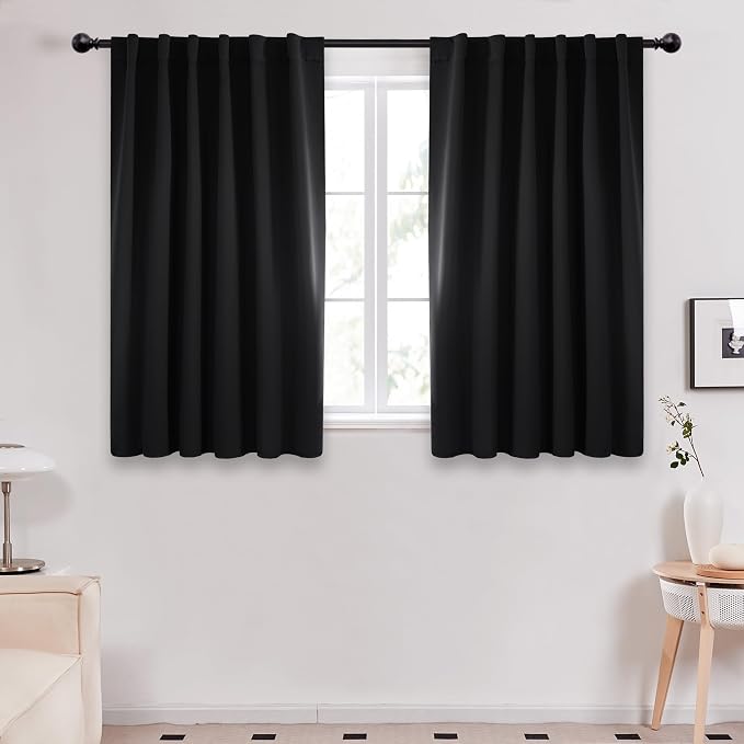 Deconovo Blackout Curtains, Thermal Insulated, W52 x L54 2 Panels, Back Tab by Deconovo