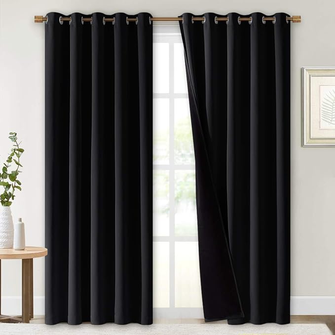 NICETOWN High-End Thermal Curtains, Full Blackout Curtains 84 inches Long by NICETOWN