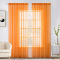 MIULEE 2 Panels Solid Fall Color Sheer Window Curtains Elegant Window Voile by MIULEE