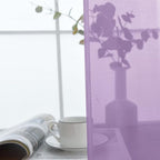 SpaceDresser Sheer Voile Window Treatment Rod Pocket Curtain Panels - Image 4
