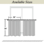Simplebrand Ava Pure White Curtains 30 Inches Long 2 Panels, Light Filtering - Image 2