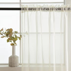 SpaceDresser Sheer Voile Window Treatment Rod Pocket Curtain Panels - Image 5