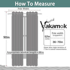Yakamok Dove Grey Room Darking 90 Inch Length 2 Panel Sets - Image 7