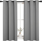 NICETOWN Silver Grey Blackout Curtain Panels - Image 2