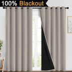 Yakamok 100% Blackout Curtains 84 Inches Long, 2 Thick Layers Heat and Full - Image 2