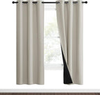 NICETOWN Natural Blackout Curtains 70 inches Long, 2 Pieces, Full Light by NICETOWN