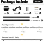 GEEBOBO 2 Pack Black Curtain Rods - Image 6