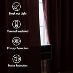 MIULEE Velvet Curtains 96 inches 2 Panels - Image 5
