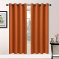 Yakamok Soft and Smooth Orange Blackout Curtains by Yakamok