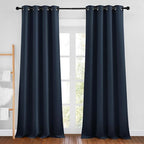 NICETOWN Navy Blue Blackout Curtains, Grommet Thermal Insulated Window Drapes by NICETOWN