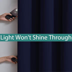 Yakamok 100% Blackout Curtains Energy Saving Thermal Insulated 2 Thick Layers - Image 3