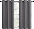 NICETOWN Grey Blackout Cafe Curtain Panels - Image 2