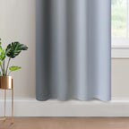 Yakamok Gray and Greyish White Thermal Insulated Grommet Light Blocking Window - Image 4