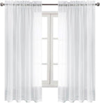 DWCN Sheer White Curtains 72 inches Long 2 Panels - Image 9