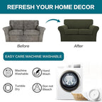 Turquoize 3 Piece Sofa Covers for 2 Cushion Couch Sofa Slipcover Soft Couch - Image 7