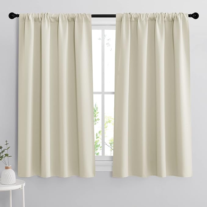 RYB HOME 54 inch Curtains for Living Room, Rod Pocket Thermal Insulated Small by RYBHOME
