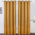 LEMOMO Blackout Curtains 66 x 95 inch/Mustard Yellow Curtains Set of 2 by Lemomo