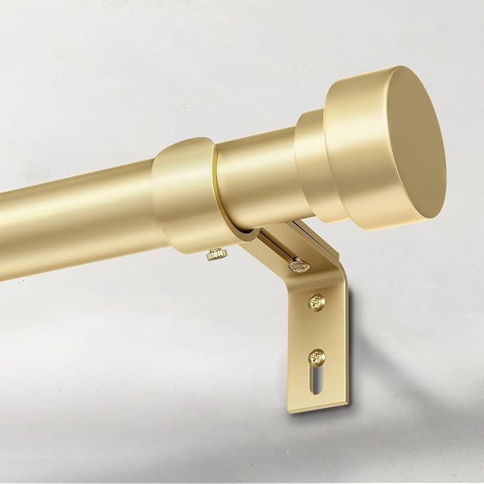 Extra Long Curtain Rods for Windows 32 to 240 Inch, 1 Inch Gold Heavy Duty by IFELS