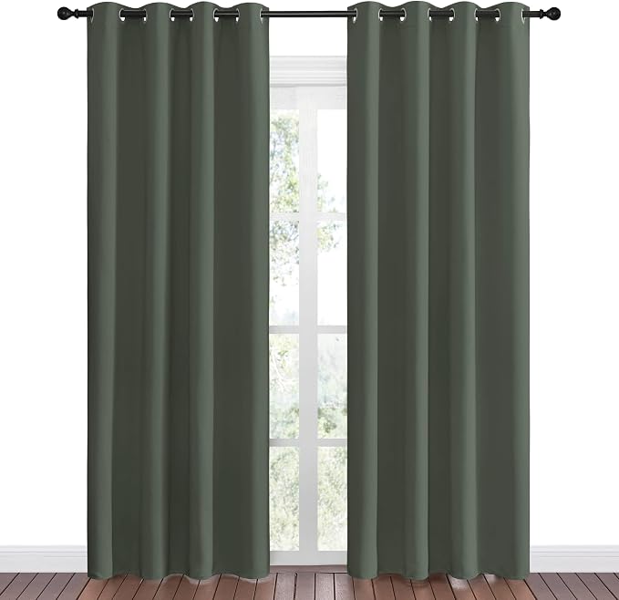 NICETOWN Dark Mallard Blackout Curtains Grommet - Image 2