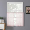 Tollpiz Sheer Tier Curtains Kitchen Linen Textured Half Curtain Sheers Light by Tollpiz