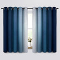 Yakamok Room Darkening Ombre Curtains, Thermal Insulated Grommet Window Drapes by Yakamok