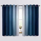 Yakamok Room Darkening Ombre Curtains, Thermal Insulated Grommet Window Drapes by Yakamok