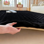 Black Rabbit Plush Rug 6'x9', Fluffy Faux Fur Shaggy Area Rug - Image 6
