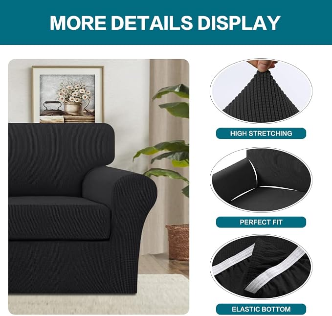 Turquoize 2 Piece Chair Covers Chair Slipcovers - Image 4