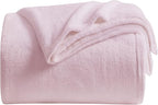 Fleece Blanket Twin Size Pink Lightweight Super Soft Cozy Luxury Bed Blanket - Image 2