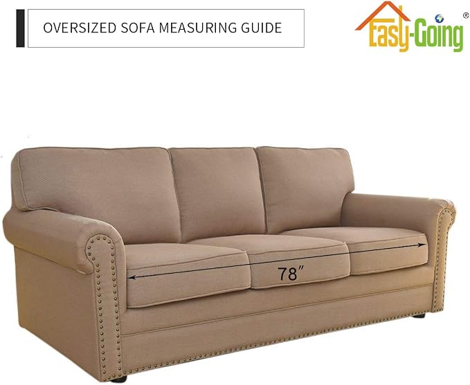Easy-Going Stretch Oversized Sofa Slipcover 1-Piece Sofa Cover Furniture - Image 7