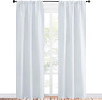NICETOWN Greyish White Window Curtain Panels - Image 2