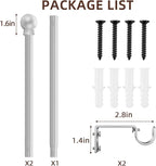SMODBRODRE 32-48 Inch Silver Curtain Rod Set - Image 6