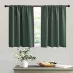 RYB HOME Short Dark Green Blackout Curtains by RYBHOME