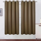 LEMOMO Brown Thermal Blackout Curtains/52 x 72 Inch/Set of 2 Panels Room by Lemomo