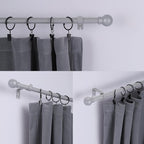 Thestoa Curtain Rods for Windows 30-62 Inch, 5/8" Brushed Nickel, Stainless - Image 2