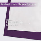 Yakamok Room Darkening 100% Blackout Curtains Grommet Window Treatments - Image 7