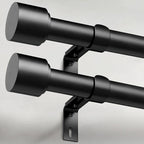 GEEBOBO 2 Pack Black Curtain Rods by GEEBOBO