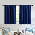RYB HOME Blackout Privacy Bathroom Window Curtains, Short Thermal Insulated by RYBHOME