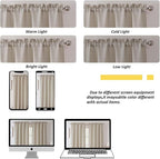 Chyhomenyc Moon Beige Valance for Windows, Light Filtering Faux Linen Solid - Image 6